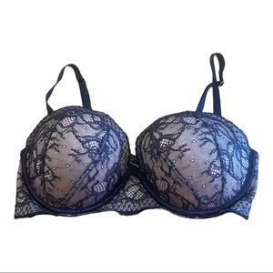Victoria’s Secret Bra Lace Overlay Multi Way Removable Straps Size 34D